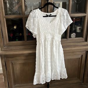 White Short Sleeve Dress